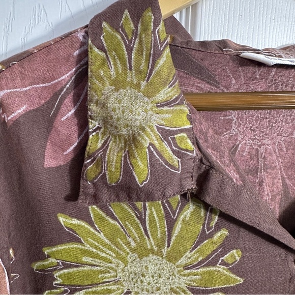 Fresh Produce linen top, loose, flowy, floral, multicolor, fall - Picture 6 of 9